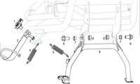 Baugruppe Haupt und Seitenständer NQI sport/ GT / GTS