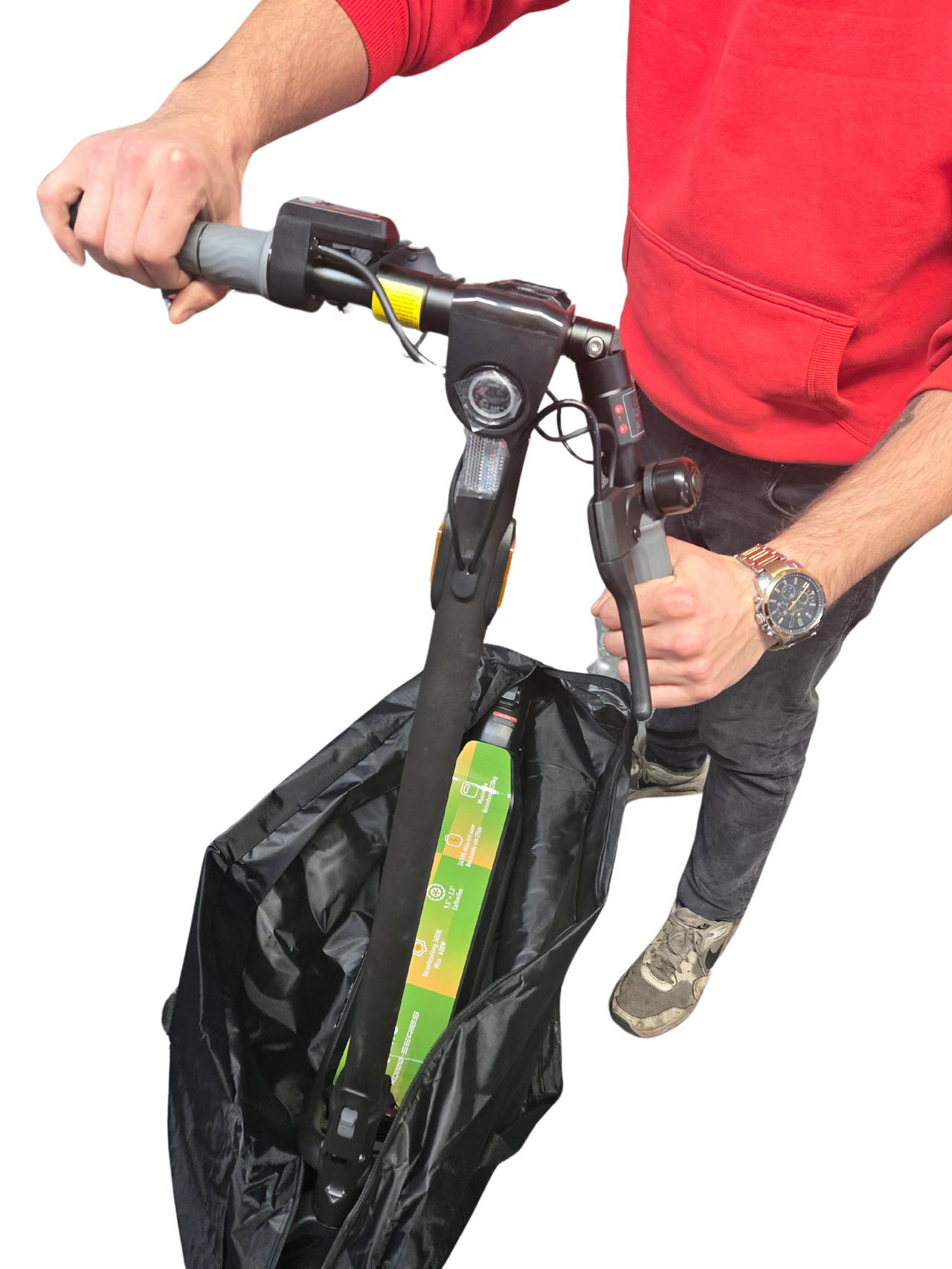 Tasche für e-scooter/tretroller - schwarz - Speziell für KQI 100F geeignet