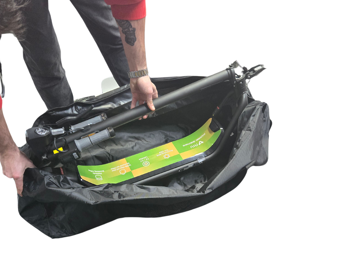 Tasche für e-scooter/tretroller - schwarz - Speziell für KQI 100F geeignet