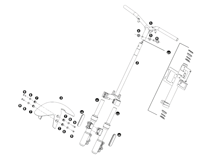 Baugruppe MQi+ Sport - Vorderradgabel