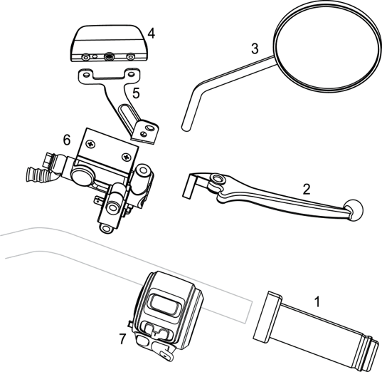 Baugruppe NQi Sport 18-23 - Lenker Rechts