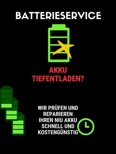 NIU Lithium Akkuservice für Tiefentladene Batterien