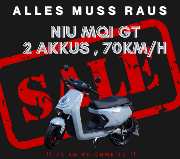 MQi GT E-Roller – 70 km/h Höchstgeschwindigkeit – inkl. 2 Akkus – Bis zu 75 km Reichweite – Kraftvoller Bosch Motor