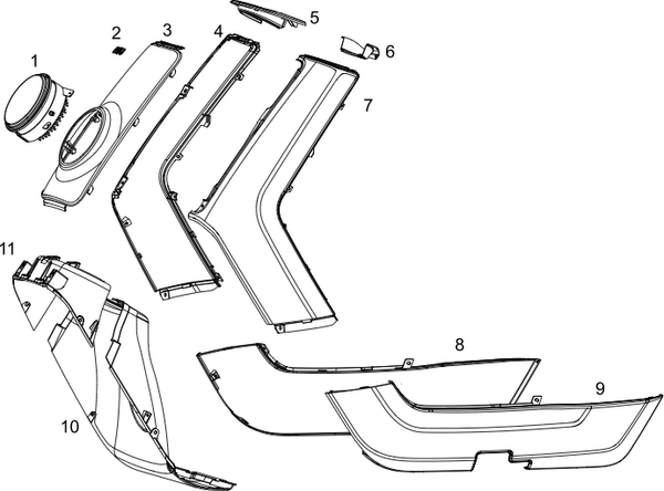 Verkleidung vorne rechts   Passend für NQI sport 45kmh